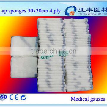 Customized sizes of absorbent surgical lap pad