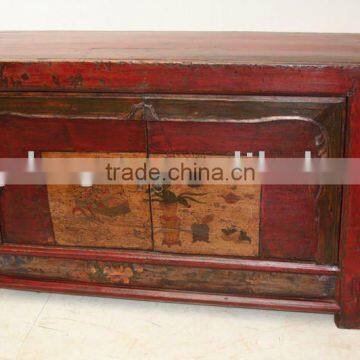 Chinese Antique Mongolia Two Door Cabinet