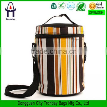 Reusable and freezable cylindrical lunch bag for men cooler Bag for office