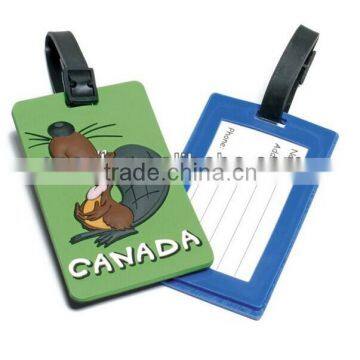 PVC luggage tag custom design 3d coloring