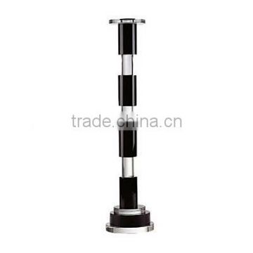 black pillar crystal candle holder