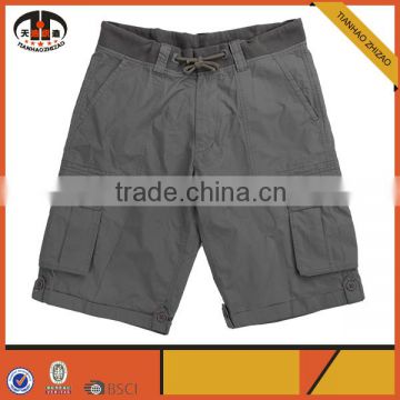 Wholesale Tight Short Pants 3/4 Cargo Shorts Elastic Waist Men