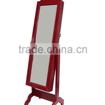 Crown floor stand dressing mirror with jewelry storage wholesale