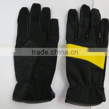 suede synthetic leather gloves; mechanic gloves