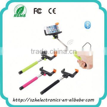 Hot sell factory supply good quality wired monopod selfie stick headphone cable control