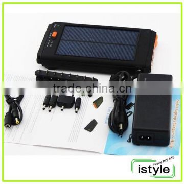 2015 top quality solar power bank charger for laptop 11200mah