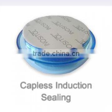 Aluminum foil heat induction sealing liner with ears for cosmetic