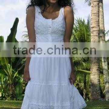white cotton lacy dress