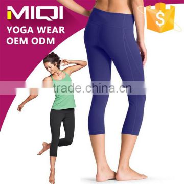 2016 Ladies active wear clothing SUPPLEX yoga capri pants