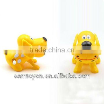 Plastic wind up toy,mini plastic dogs