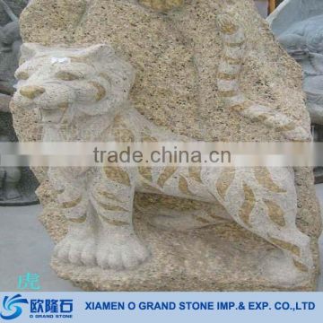 Yellow Granite G682 Tiger Stone Sculpture Tiger Statue