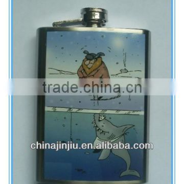 304 stainless steel liquor flask with water-tranfer