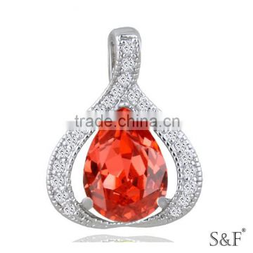 q2222510 Colorful cz Stone women single big stone pendant
