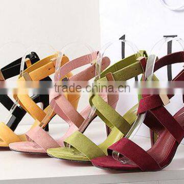 cx209 latest lady high heel strappy sandal shoe