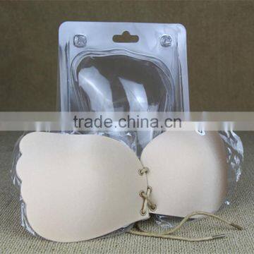 2015 JY Beautiful design push up skin color invisible bra for big breast girl in stock