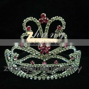 Pink rhinestone party queen diamond crown