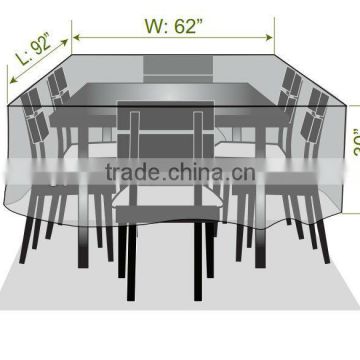 High Quality Outdoor Clear Plastic Felt Rectangle Patio Set Covers