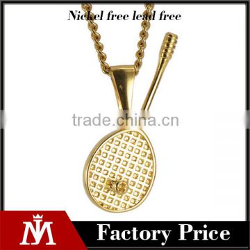 2017 badmintion charm necklace AAA crystal pendant necklace hiphop jewelry necklace