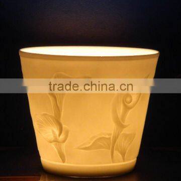 Porcelain tealight candle Holder -40094U