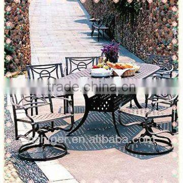 factory custom made aluminum casting outdoor leisure garden chair and table furniture