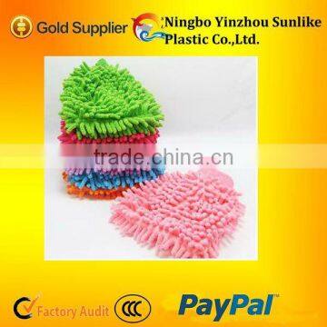 microfiber single-sided Chenille Cleaning Gloves /car & houseware cleaning tools chenille gloves