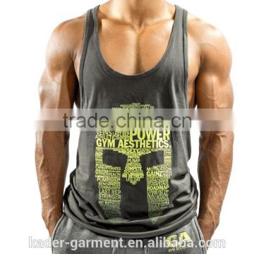 Custom Printed Stringer Vest Gym Singlet For Men