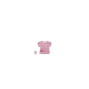 Short Sleeved Pink Cotton Kids Toddler Printed T Shirts for Summer
