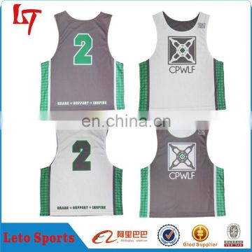 Youth 100% polyester reversible basketball jersey pinnie