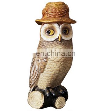 cute carton style night owl wear a hat animal figure