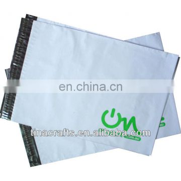 White mailing plastic bag with logo