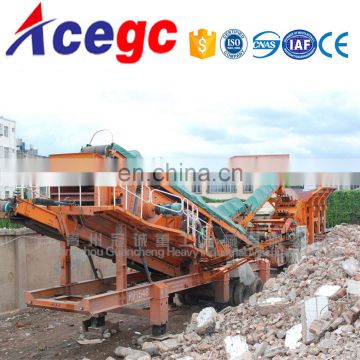 Mining ore,coal,road project material crushing,screening movable station with diesel generate set