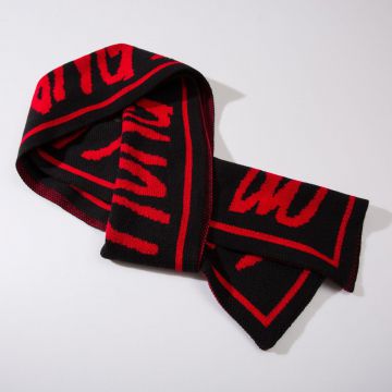 Joy Fashion Scarf Supplier Long Acrylic knitted scarf with letter Jacquard
