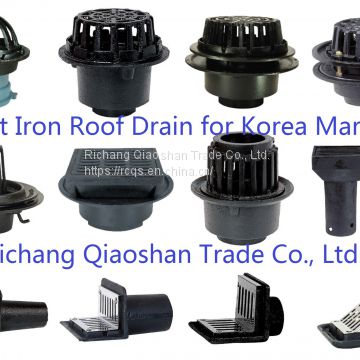 Roof Drain Korean Style Cast Iron Roof Drain