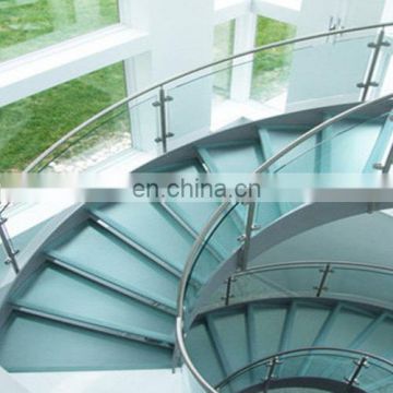 chemical tempered glass for building price railing curved glass