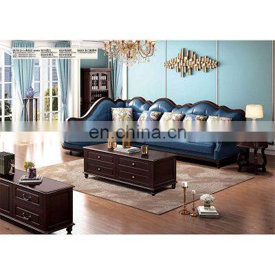L shaped camas couch antique home office hotel lounge leather living room sofa set furniture
