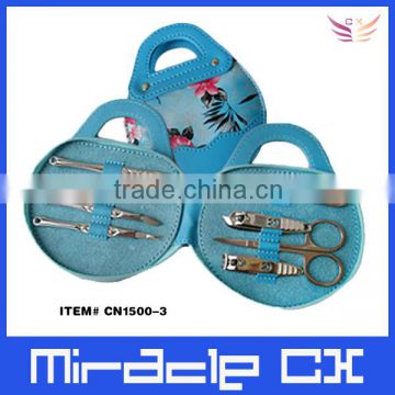 Blue flower bag fasion manicure set