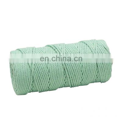 Cheap hot sale top quality natural braided cotton rope cord colorful