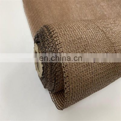 High Quality HDPE brown shade cloth 6 Needles Knitted garden sun shade netting