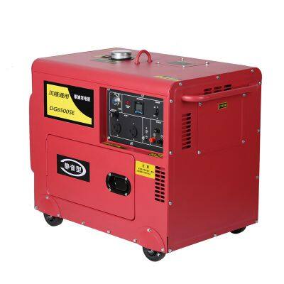4.5kw dual power  air-cooled silent diesel generator 5kw dual voltage low noise diesel generator