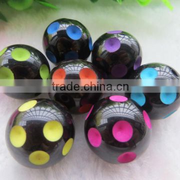 Wholesales Mixed Colorful color polka dot acrylic beads 20MM chunky beads for girls jewelry