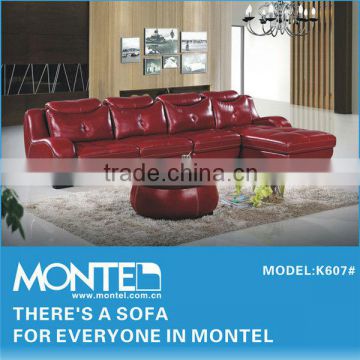 modern furniture new leather sofa with footrest