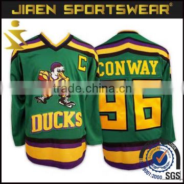 custom adult mighty ducks movie ice hockey jersey funny hockey jersey
