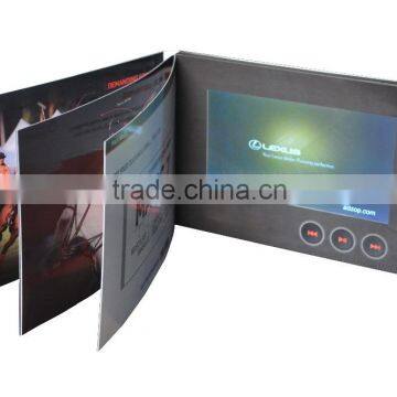 Business Gift Use and Paper Material 10inch LCD video brochure cards