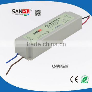 Hot selling SANPU waterproof IP67 20w 12v 1.5a power supply