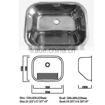 Brazil topmount single bowl stainless steel sink