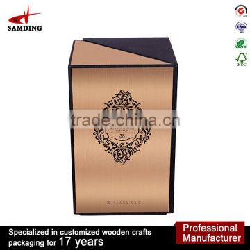 Custom 6 bottle wood wine carton box