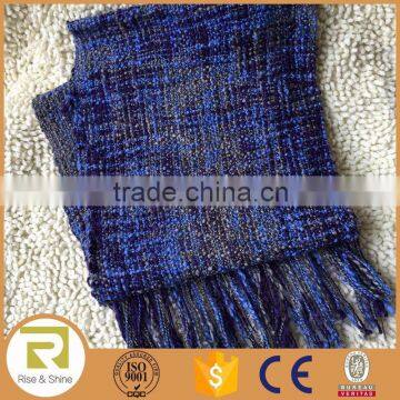 Wholesale 100% Acrylic yarn dyed fringed shawl scarf