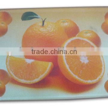 fruit pattern tempered glass cutting boards/chopping boards