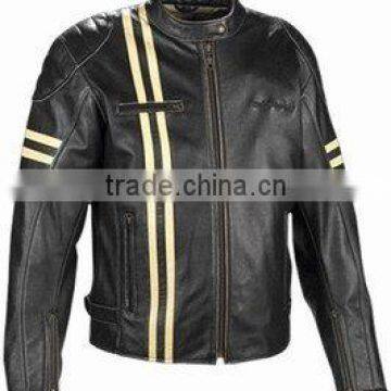 DL-1219 Leather Motorbike Racing Jacket , Motorcycle Jacket