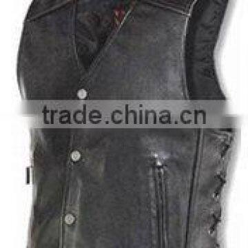 Leather Vest in Cowhide Leather